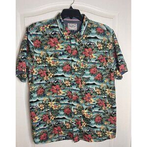 Flag and Anthem Mens Hawaiian Floral Short Sleeve Shirt XXL